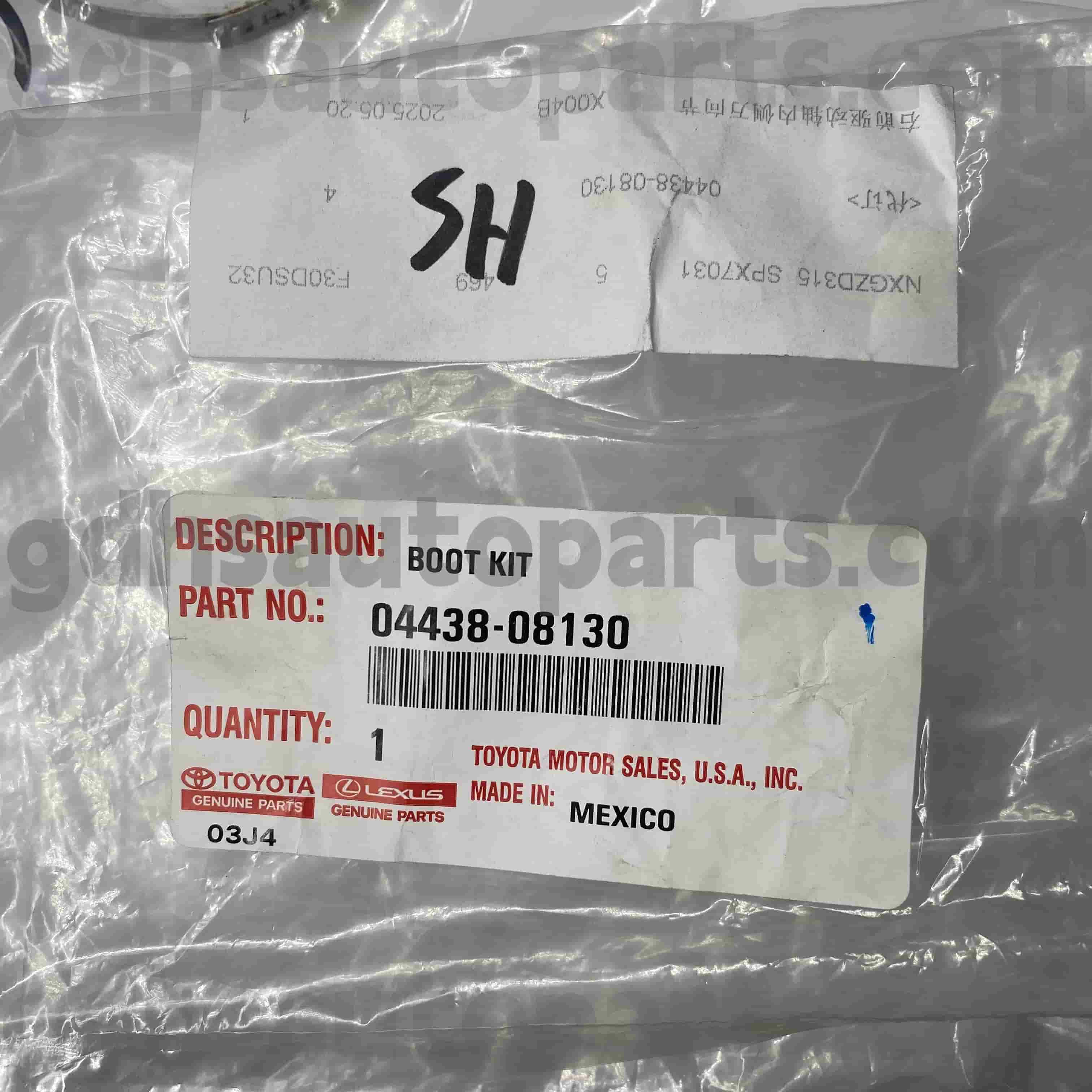 04428-08130 ຊິ້ນສ່ວນຂອງ Toyota Parts CV Boot ສໍາລັບ chassis no. GSV40 / 60 GSL3 #