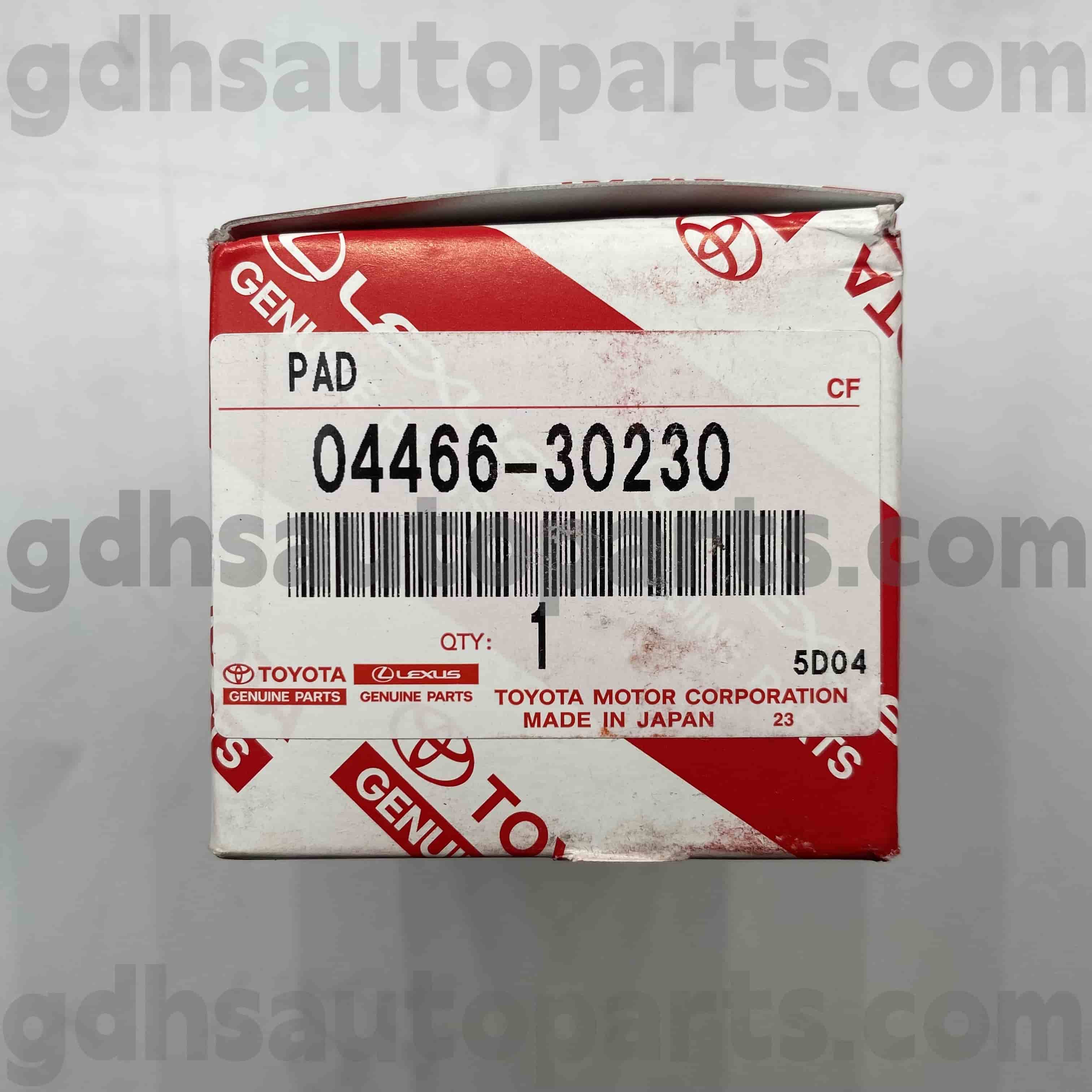 044666-30230 ພາກສ່ວນຂອງ Toyota Parts Brake Pads ສໍາລັບເຄື່ອງຫມາຍສໍາລັບ Mark, Crown, Reiz Chassis No. grs20 # grx13 #