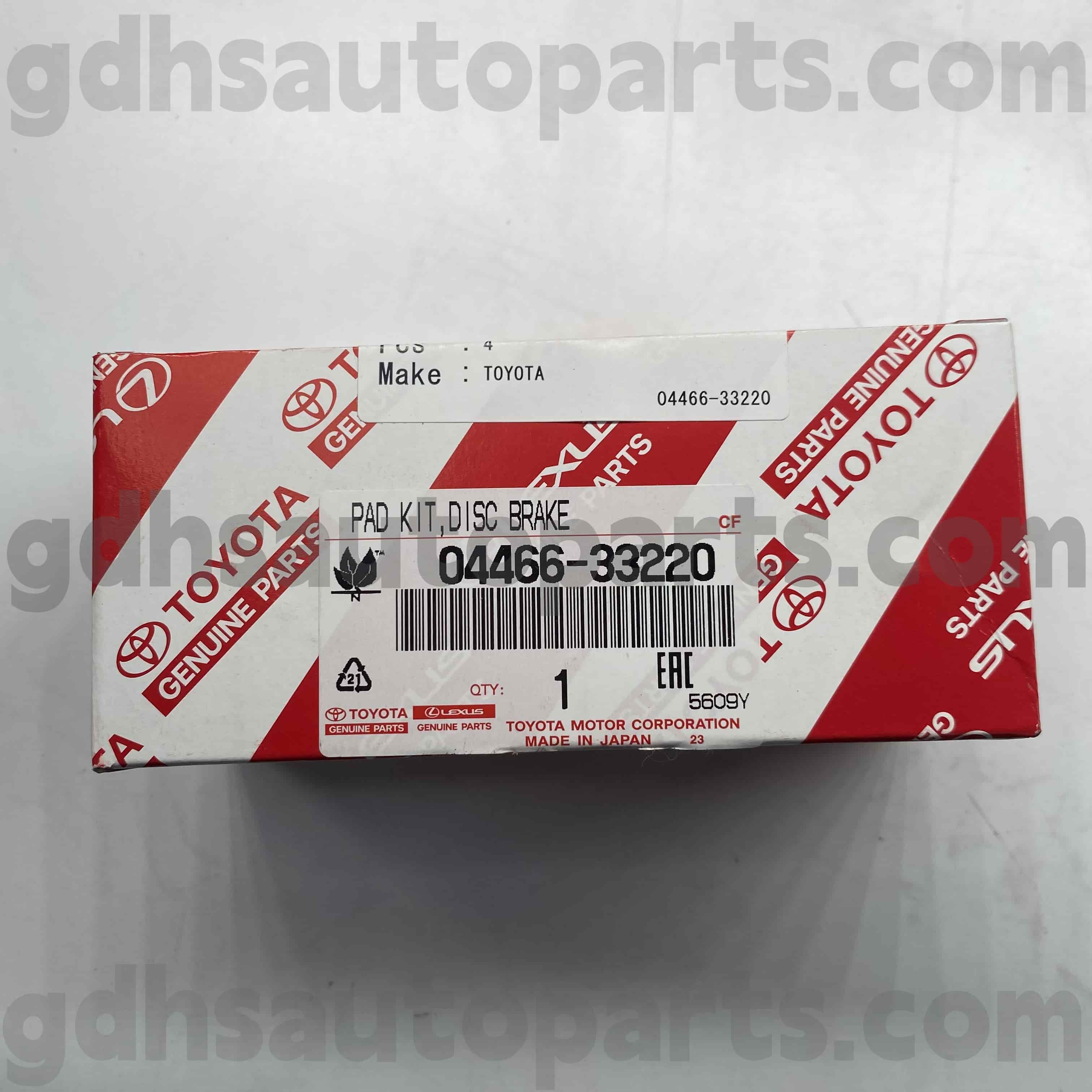 044666666-33220 Pads Brake ທີ່ແທ້ຈິງສໍາລັບ Camry / Dybrid, Lexus UX2250H / 200 Chassis No. ASTVH70