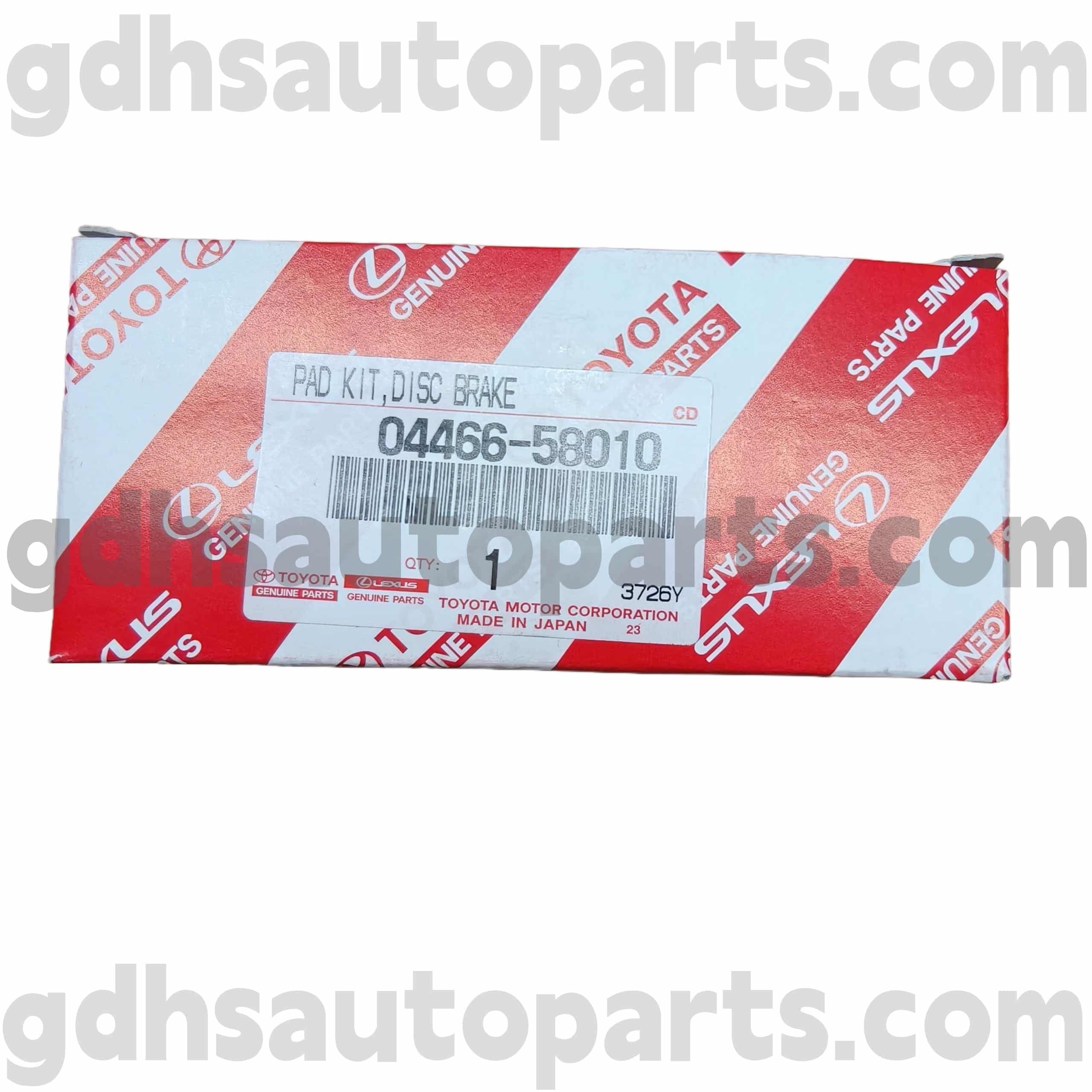 044666-58010 TOYOTA ພາກສ່ວນຂອງ TOYOTA PADTA PADS TOSTA TOSO BROTE ສໍາລັບ Previa, Alphord, Estia Chassis ບໍ່. ggh20