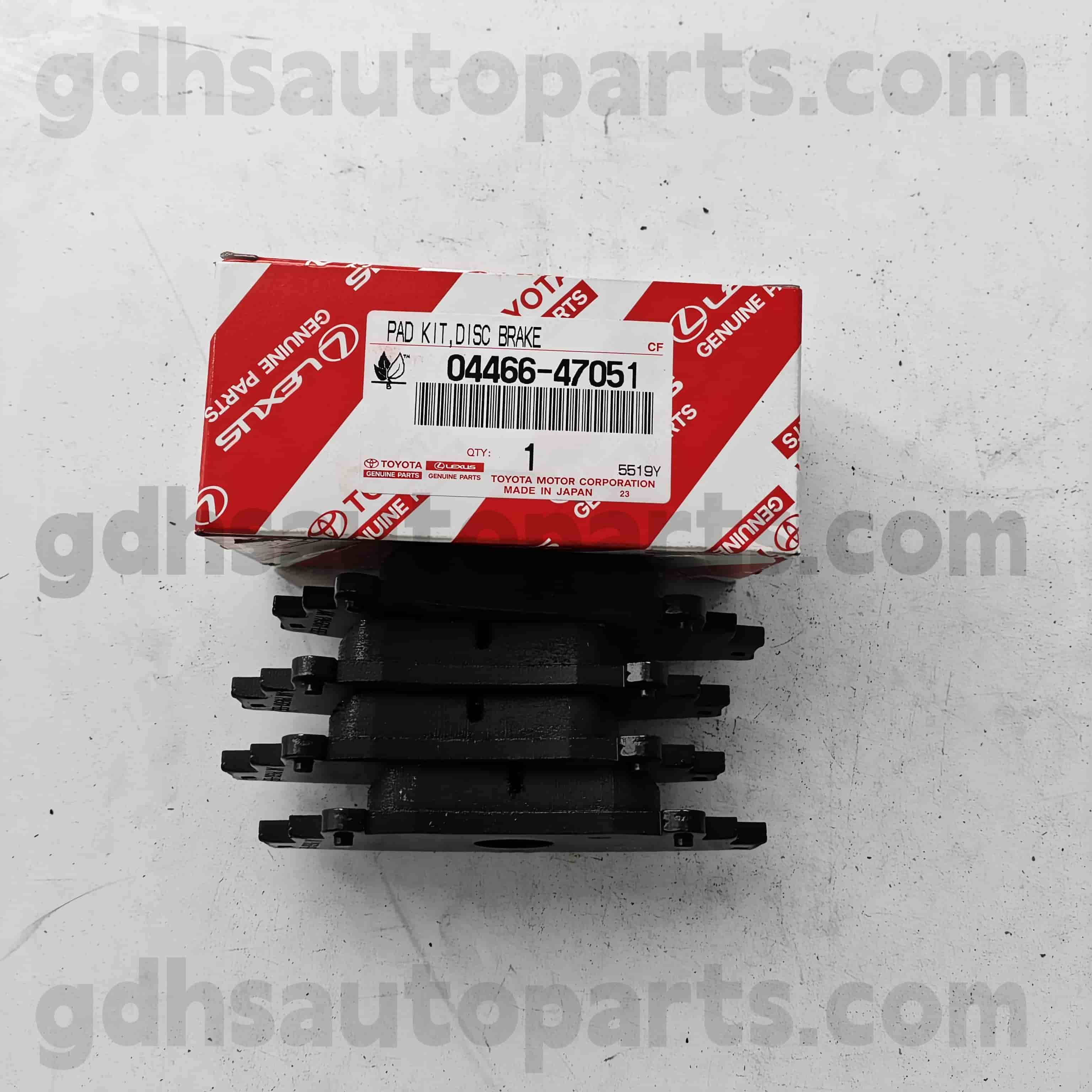 0446666-60140 ຊິ້ນສ່ວນຂອງ Toyota Pads Brake Pads ສໍາລັບແຜ່ນດິນ Cruiser Prado, Fortuner, Hilux Chassis No. grj150