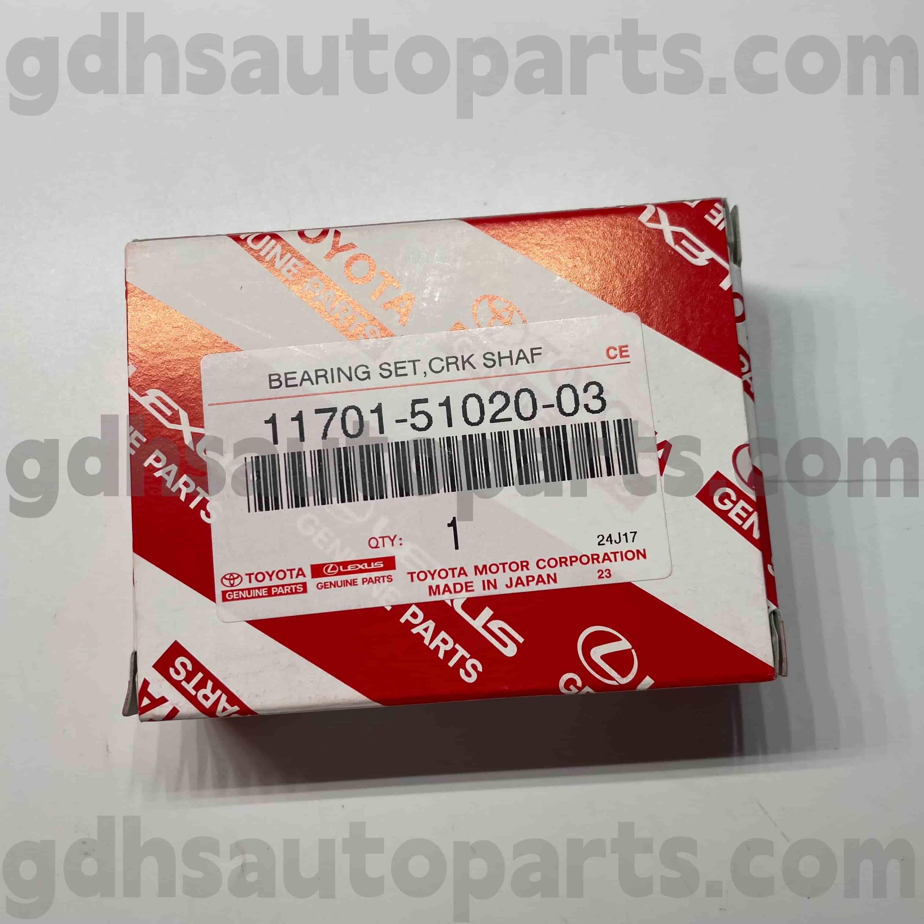 11701-51020-03 Toyota Genuine Parts Crankshaft Bearing for LAND CRUISER Chassis NO.1VDFTV VDJ201