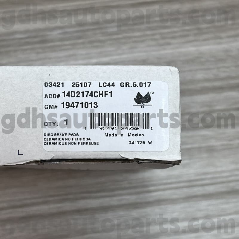 14D2174CFFF1 ACDelco ເບກ pad ສໍາລັບ escalade oe no.19241013