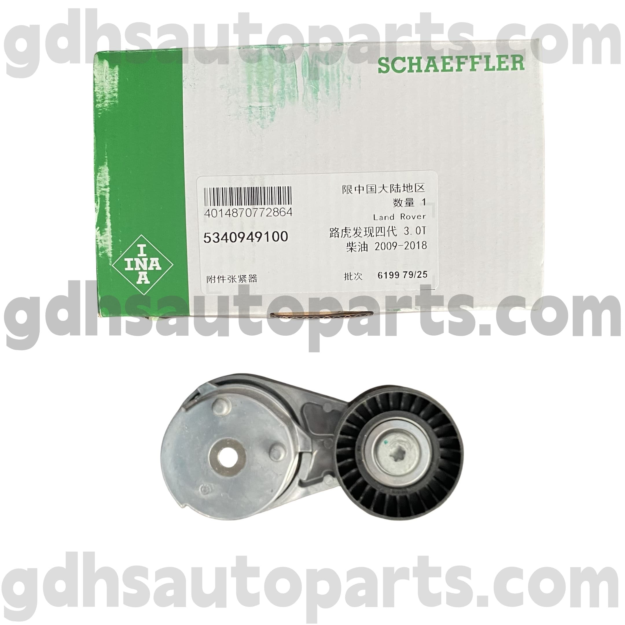 5340949100 Schaeffler Tensioners ສໍາລັບ Range Rover Rover, Range Rover ກິລາ, Land Rover Discovery 4 OE No.lr0792929292929292929292929 ແຕ່