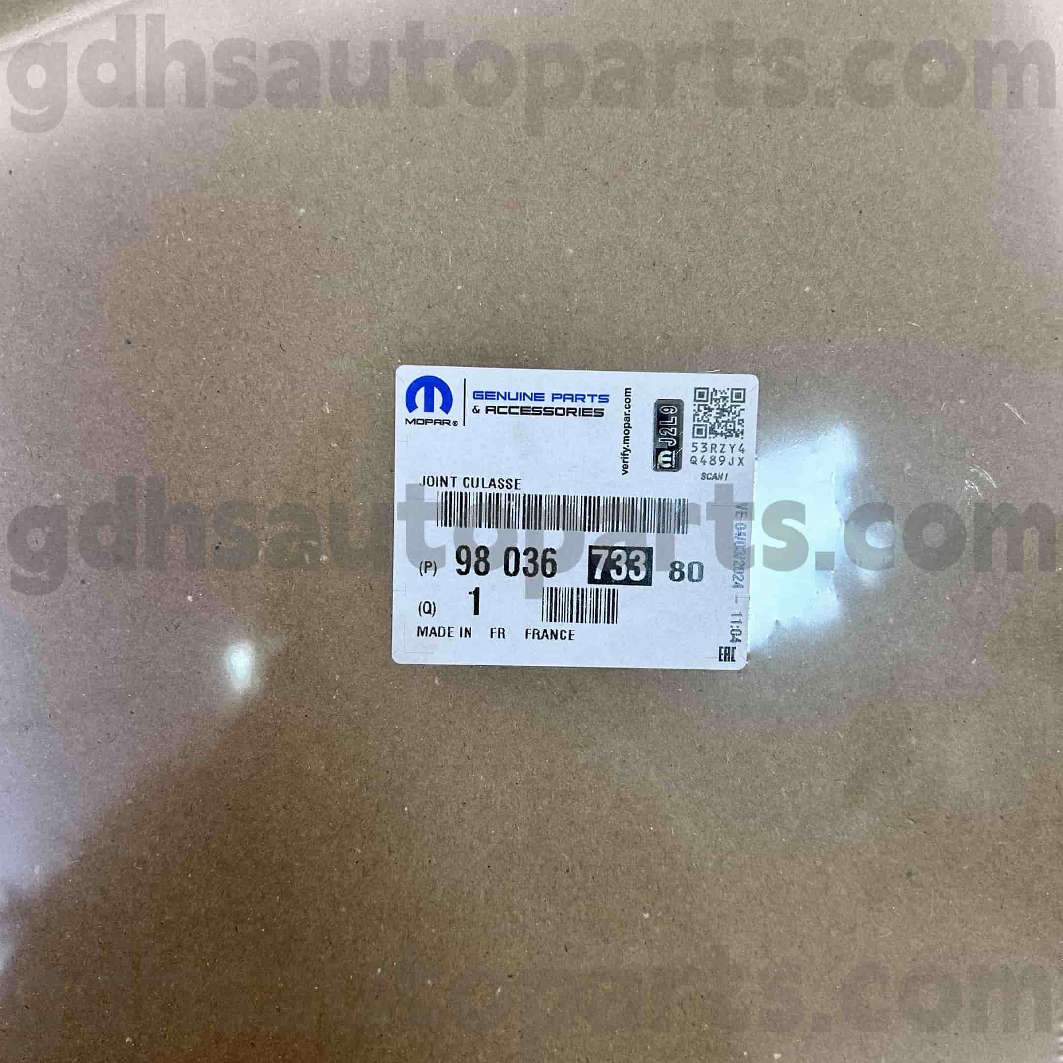 Mopar Cylinder ຫົວຫນ້າ Gasket ສໍາລັບ Peugeot 607 5008 OE.NO 9803673380